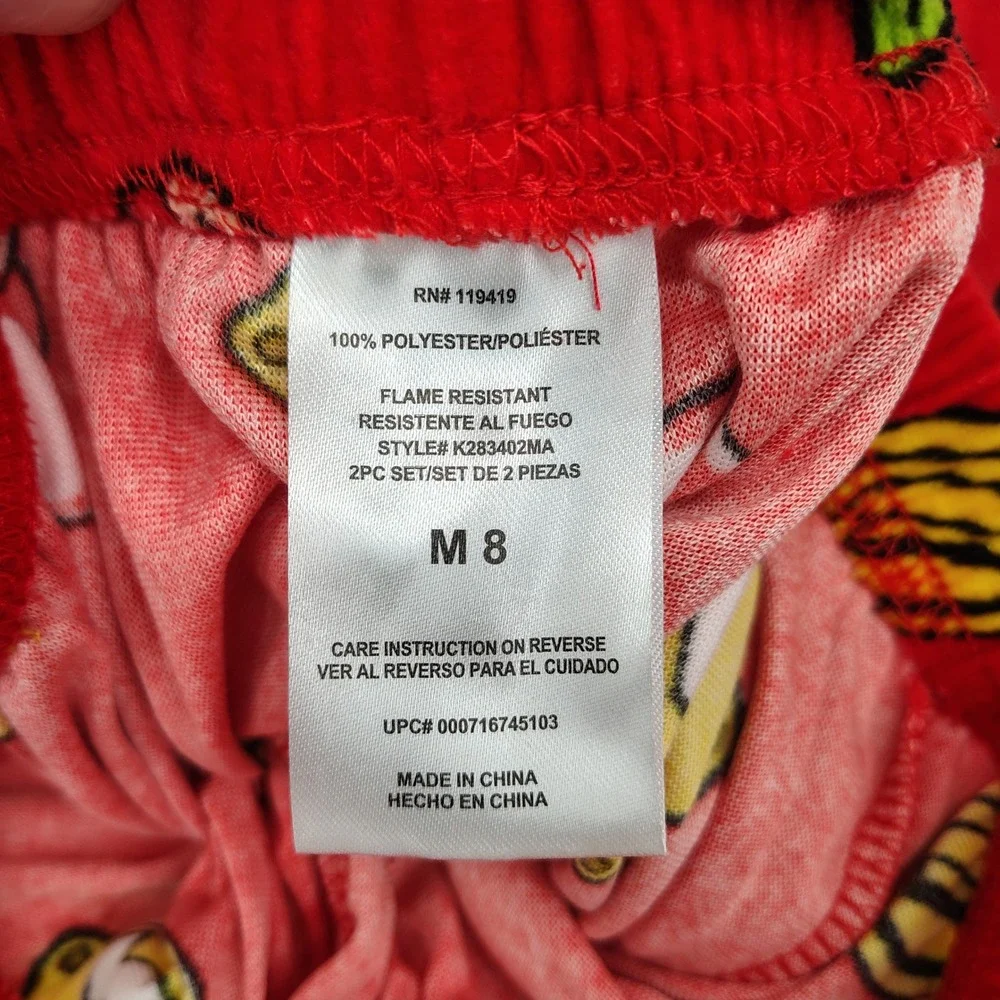 NWT Super Mario Boys‎ Pajama Set Medium 8 T Shirt Pants Mario Luigi